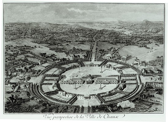 Perspective View of the Town of Chaux, c. 1804 von Claude Nicolas Ledoux
