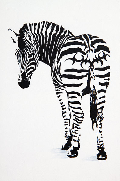 Arschgeweih / Zebra von Claudia Elsner