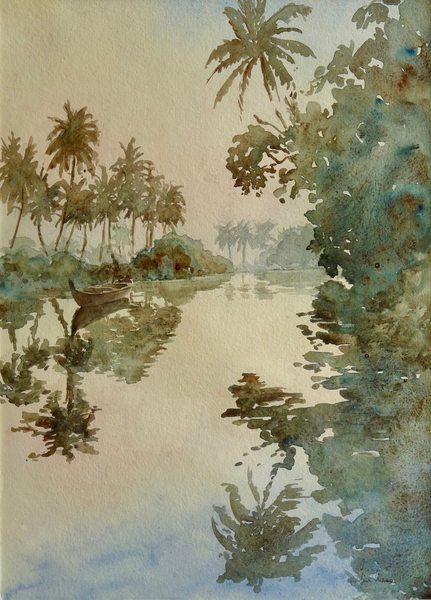 693 Backwaters - before sunrise von Clive Wilson