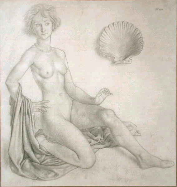 Study for Venus & Cupid, 1924 (pencil on paper)  von Colin Unwin Gill