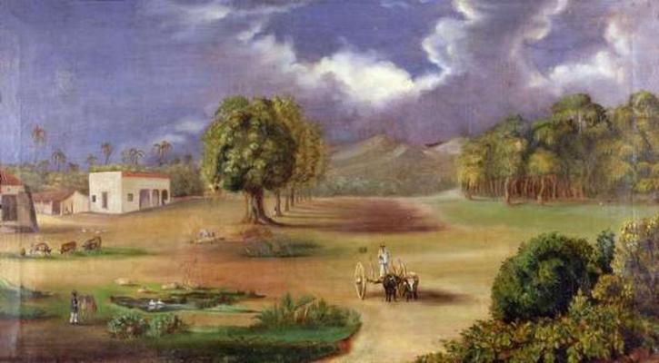 The Villa of San Pedro Alejandrino (oil on canvas) von Colombian School