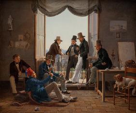 Eine Gesellschaft dänischer Künstler in Rom 1837