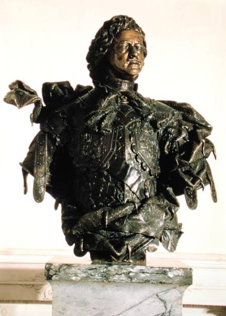 Portrait bust of Peter I (1672-1725) von conte Rastrelli