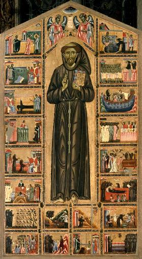 Der Heilige Franz von Assisi und Szenen aus seinem Leben 1260