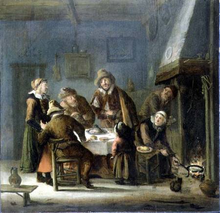 Group in an interior von Cornelis Beelt