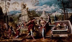 Jakob und Rahel am Brunnen von Cornelis Bernudes Buys