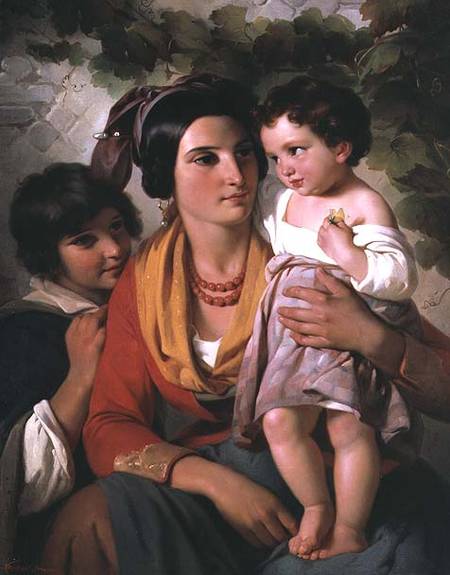 Mother and Children von Cornelis Kruseman