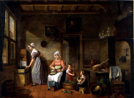 Kitchen Interior von Cornelis van Cuylenburg