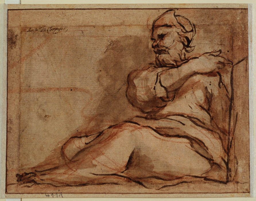 Sitzende Figur nach links von Correggio