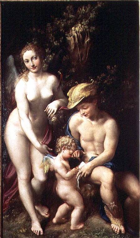 Venus with Mercury and Cupid ('The School of Love') von Correggio (eigentl. Antonio Allegri)