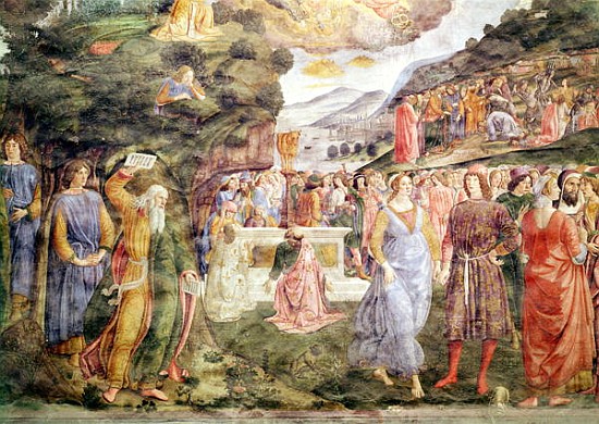 The Adoration of the Golden Calf, from the Sistine Chapel von Cosimo Rosselli