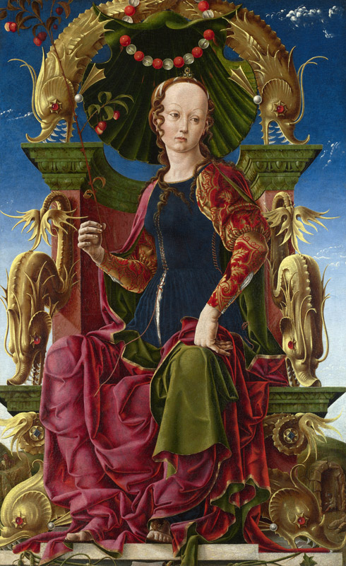 Painting of an Allegorical Figure of Calliope von Cosimo Tura