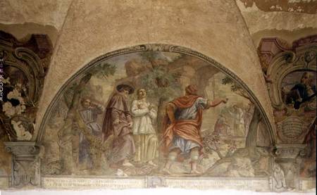 St. Dominic Converting a Heretic, lunette from the fresco cycle of the Life of St. Dominic, in the c von Cosimo Ulivelli