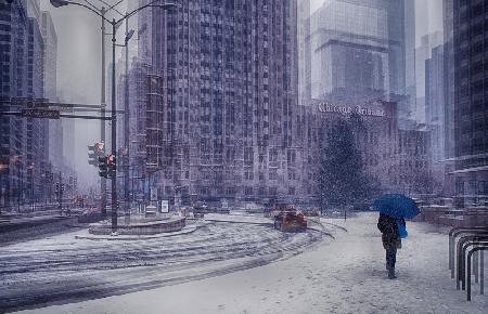 Schnee in Chicago