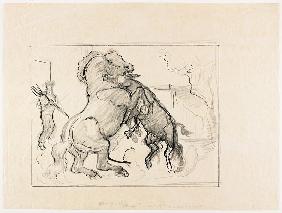 Study for Stallion and Jack Fighting 1932