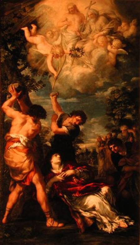 The Martyrdom of Saint Stephen von Pietro  da Cortona,