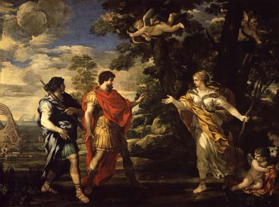 Venus Appearing to Aeneas as a Huntress von Pietro  da Cortona,