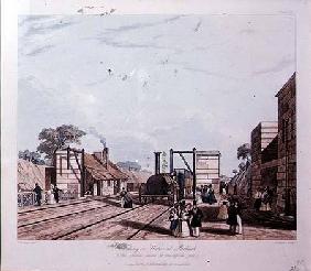 Liverpool and Manchester Railway: Taking water at Parkside 1831