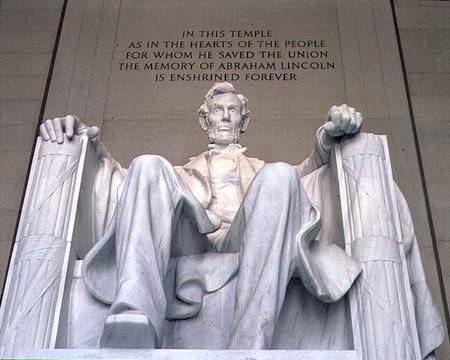 Abraham Lincoln (1809-65) from the foot of the chair von Daniel Chester French