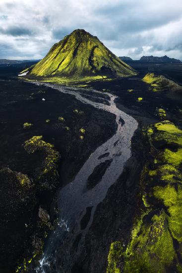 Erstaunlicher Kontrast im isländischen Hochland
