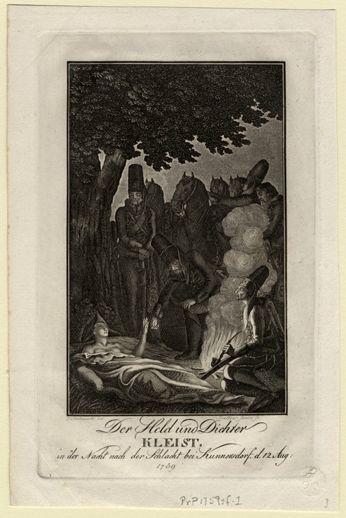 Dichter Ewald von Kleist in der Schlacht bei Kunersdorf am 12. August 1759 von Daniel Nikolaus Chodowiecki