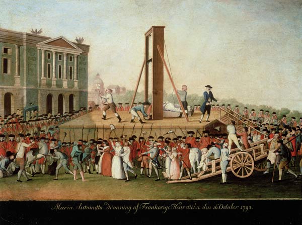The Execution of Marie-Antoinette (1755-93) von Danish School