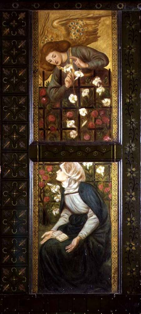 The Annunciation, panels of the pulpit von Dante Gabriel Rossetti