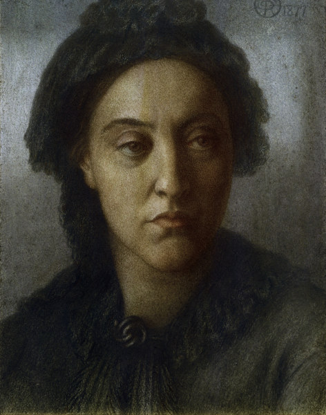 Christina Rossetti / Drawing by Rossetti von Dante Gabriel Rossetti