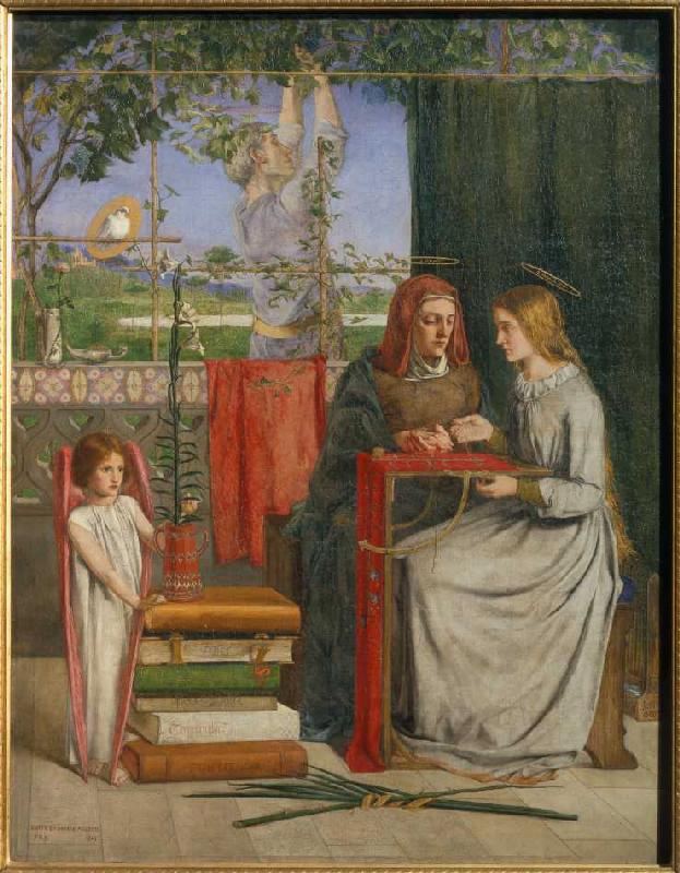 Die Kindheit der Hl von Dante Gabriel Rossetti