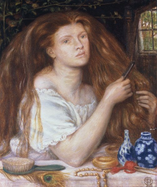 D.Rossetti, Woman Combing her Hair, 1865 von Dante Gabriel Rossetti
