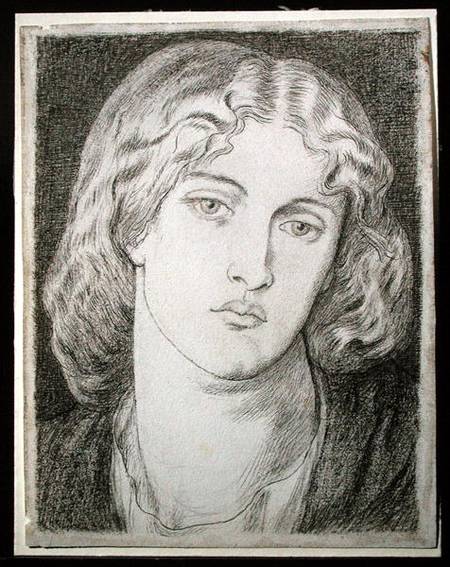 Fanny Cornforth (1824-1906) (pen & ink and grey wash on paper) von Dante Gabriel Rossetti