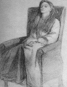 Elizabeth Siddal, c.1853 von Dante Gabriel Rossetti