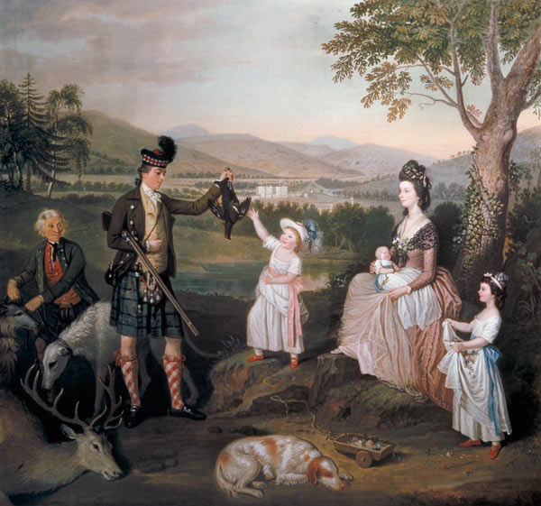 John, the 4th Duke of Atholl and his family von David Allan