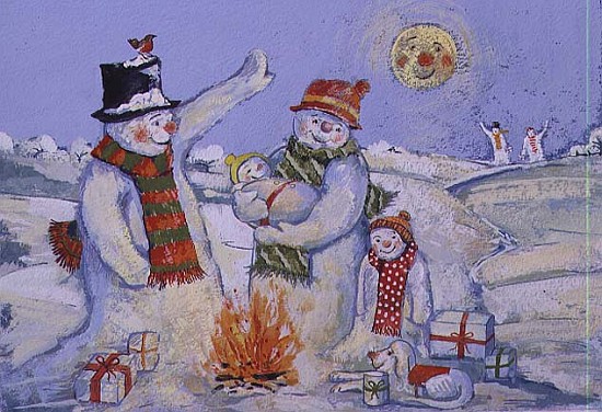 Snowman family, 1995  von David  Cooke