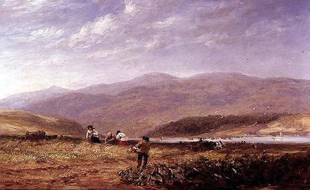 Haymakers in a Welsh Landscape von David Cox