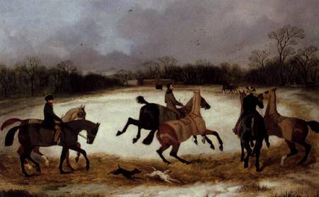 Grooms exercising racehorses von David of York Dalby