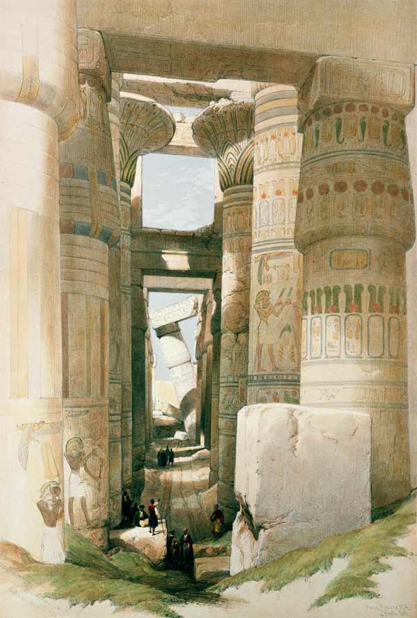 Karnak, Großer Säulensaal von David Roberts