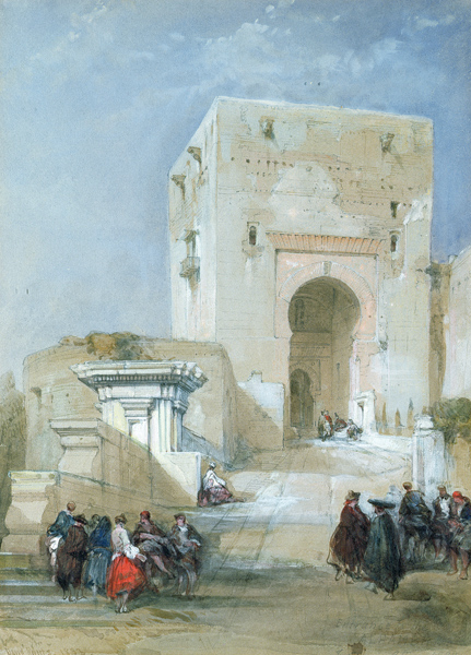 The Gate of Justice, Entrance to the Alhambra, 1833 (pencil von David Roberts
