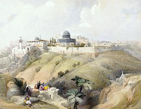Blick auf Jerusalem.   19. Jhd