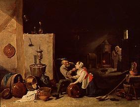 Der Alte und die Magd. von David Teniers