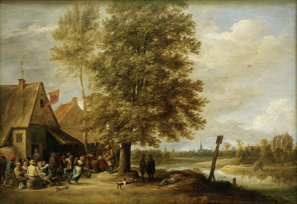 David Teniers d.J., Wirtshaus am Fluß von David Teniers