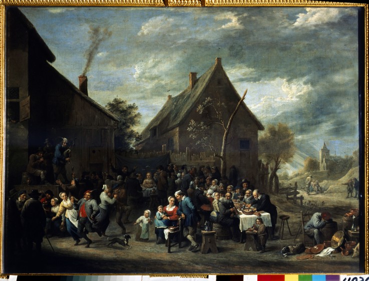 Die Hochzeit im Dorf von David Teniers