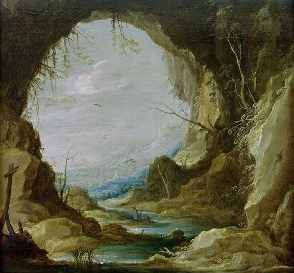 D.Teniers d.J., Blick aus einer Grotte von David Teniers