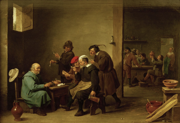D.Teniers d.J., Gaststube mit Rauchern von David Teniers