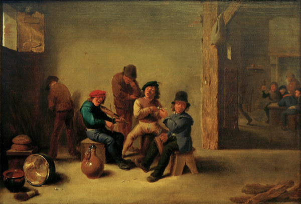 D.Teniers d.J., Zechende u. rauchende... von David Teniers