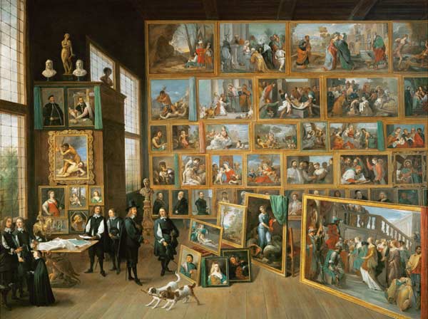 Erzherzog Leopold Wilhelm in seiner Galerie in Brüssel von David Teniers