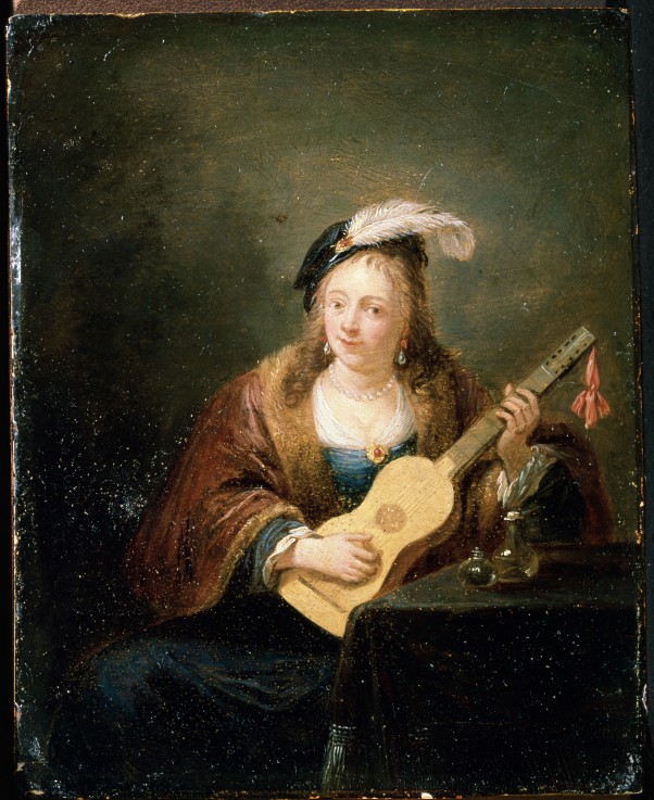 Frau mit Gitarre von David Teniers
