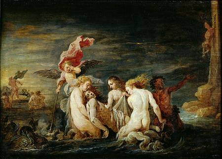Hero and Leander: Leander Found by the Nereids, copy of a painting by Domenico Feti von David Teniers