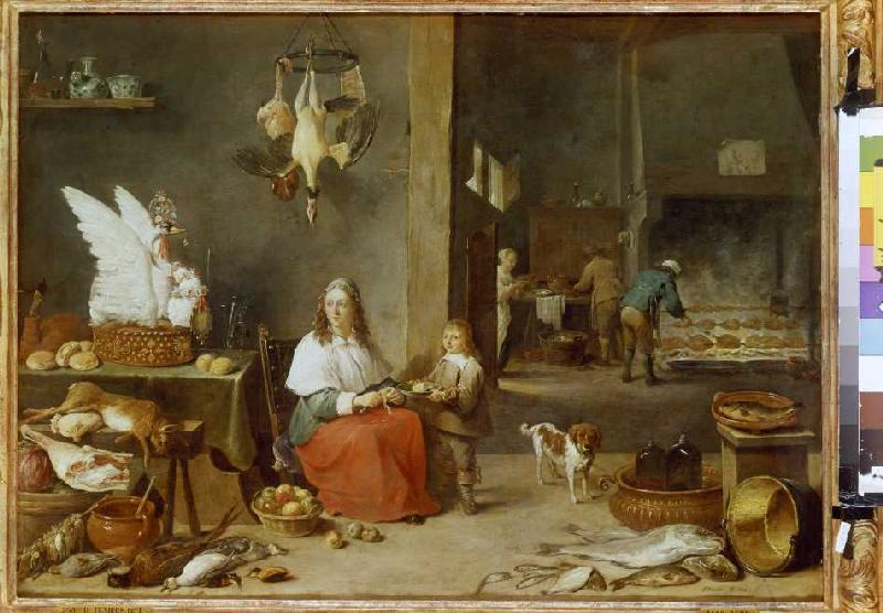 Küchen-Inneres. von David Teniers