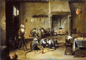 Monkeys in a Kitchen c.1645